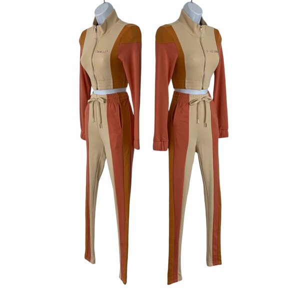 Shane Justin Pants - Shane Justin 2 Piece Set Track Suit XS Orange